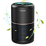 AIRTOK HEPA Air Purifier for Home Bedroom with Fragrance Sponges | 4-In-1 H13 True HEPA Air Filter for Smoke Dust Pollen Pet Dander Odors,99.97% Removal to 0.1 Microns | Ozone-Free, Night Light,Black