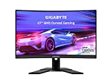 GIGABYTE G27QC A (27' 165Hz 1440P Curved Gaming Monitor, 2560 x 1440 VA 1500R Display, 1ms (MPRT) Response Time, 88% DCI-P3, HDR Ready, 1x Display Port 1.2)