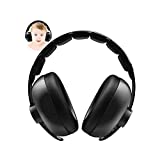 Baby Noise Cancelling Headphones，Baby Ear Protection Ear-Muffs for Newborns Infants and Toddlers, Sleeping Airplanes Fireworks (Black)