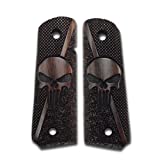 ZIB GRIPS for 1911 Grips, 1911 Punisher, Handgun Grips, Walnut Wood, Full Size 1911 (Government/Commander) Punisher,1911 Accessories, 1911, Handmade Grips Different Models (Punisher Grip (Classic))