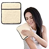 Hottles Microwave Hot Water Bottle with Lambswool-Feel Fleece Cover - Classic Hottles Thermal Bag for Pain Relief, Neck and Shoulders, Feet Warmer, Menstrual Cramps - Cream