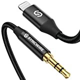Lightning to 3.5mm iPhone Aux Cord 3.3FT, [Apple MFI Certified] Syncwire Aux Cord for iPhone, Car Stereo, Compatible with iPhone 14/13/12/11 Pro Max/Pro/Plus/Mini/XR/XS/8 Plus