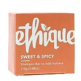 Ethique Solid Shampoo Bar for Thin or Fine Hair - Natural, Eco-Friendly, Sustainable, Plastic Free - Sweet & Spicy, 3.88oz (Pack of 1, up to 80 uses)
