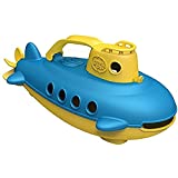 Green Toys Submarine in Yellow & blue - BPA Free, Phthalate Free, Bath Toy with Spinning Rear Propeller. Safe Toys for Toddlers, Babies