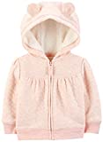 Simple Joys by Carter's Baby Girls' Hooded Sweater Jacket with Sherpa Lining, Pink, 24 Months
