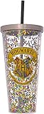 Spoontiques Hogwarts Glitter Cup w/Straw