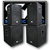 Pair of 15' PA DJ Speakers 18' SUBWOOFERS PRO Audio - Band, Bar, Wedding, Church