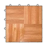 IncStores 1/2 Inch Thick Modular Practice Dance Floor Kits | Wood-Printed Plastic Dance Flooring for Practice and Performance of Countless Dance Styles | Oak, 9 Tiles - 3' x 3'