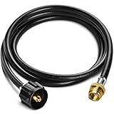 PatioGem Propane Hose, 6ft Propane Tank Hose, Propane Adapter Hose, Propane Hose Adapter 1lb to 20lb, Propane Grill Hose fit for Weber/Coleman/Blackstone Grill, Buddy Heater, Smoker, Camping Stove