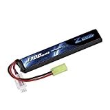 Zeee 7.4V 25C 1300mAh Airsoft Lipo Battery 2S Stick Battery with Mini Tamiya Connector for Airsoft Guns Rifle