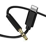 Aux Cord for iPhone 13/12/X/XS/11/11 Pro/11 Pro Max/8/8Plus/7/7Plus Aux Cable for Car 3.5mm Aux Cable Premium Auxiliary Audio to Car Stereo/Speaker/Headphone Adapter Support All iOS System Black