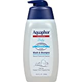 Aquaphor Baby Wash and Shampoo - Mild, Tear-free 2-in-1 Solution for Baby’s Sensitive Skin - 16.9 fl. oz. Pump