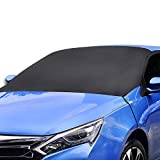 ALTITACO Car Windshield Snow Cover, Magnetic Windshield Snow Frost Ice Cover Sunshade Snow Covers with Elastic Hooks Fits Most Car, SUV, Truck, Van or Automobile with 83'x49.2'