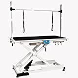 mwpvkx Super Deluxe Electric pet Grooming Table, 110V/220V Professional Groomer Recommend Height Adjust from 8 up to 36inch