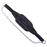 HemeraPhit Weighted Chin Up Belt with Chain Dip Belt Powerlifting Strength Training Pull Up Belt Waist Back Support