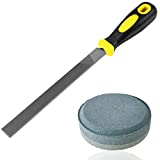 Set of 2 Dual Grit Multi-Purpose Sharpener and Rectangular Cut Axe File, SourceTon Waterstone Sharpener and sharpening file