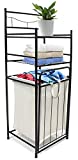 Sorbus Bathroom Tower Hamper Organizer - Features Tilt Out Laundry Hamper and 2-Tier Storage Shelves - Great for Bathroom, Laundry Room, Bedroom, Closet, Nursery, and more