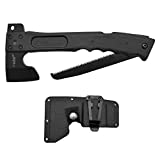 Camillus Camtrax Hatchet with Folding Saw & Hard Molded Hatchet Sheath, Black (19142)