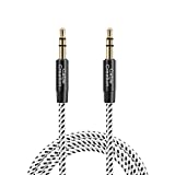 CableCreation Aux Cable for Car, Braided 3.5mm Male to Male Stereo Aux Cord [Hi-Fi Sound] Compatible with Headphone, Phone, 2018 Mac Mini, Surface Dock, Car Stereo & More, 1.5FT