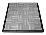 Big Floors SnapFloors 3X3RESGRAYOAKFLOOR Interlocking Lightweight Plastic Modular Dance Floor Kit (3' x 3'), Gray Oak, 21 Piece