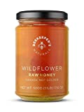 BEEKEEPER'S NATURALS Wildflower Honey - Raw, Wildcrafted, and Unprocessed- Rich in Nutrients and Beneficial Enzymes- Notes of Mint & Lavender-100% Raw, Pure Honey- Paleo-friendly, Gluten-Free (1.1lbs)