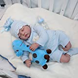 CHAREX Lifelike Reborn Baby Dolls Boy Sleeping 22 Inch Realistic Newborn Baby Dolls That Look Real Weighted Silicone Baby Doll with Toy Accessories Gifts for Kids Age 3+