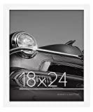 Americanflat 18x24 Poster Frame in White with Polished Plexiglass - Horizontal and Vertical Formats with Included Hanging Hardware