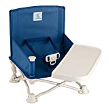 hiccapop OmniBoost Travel Booster Seat with Tray for Baby | Folding Portable Baby Booster Seat for Dining Table, Camping, Beach, Grandma’s | Tip-Free Design Straps to Kitchen Chairs - Booster Chair