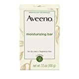 Aveeno Gentle Moisturizing Bar Facial Cleanser with Nourishing Oat for Dry Skin, Fragrance-free, Dye-Free, & Soap-Free, 3.5 oz (Pack of 2)