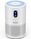 MOOKA Air Purifiers for Home Large Room up to 430ft², H13 True HEPA Air Filter Cleaner, Odor Eliminator, Remove Allergies Smoke Dust Pollen Pet Dander, Night Light(Available for California)