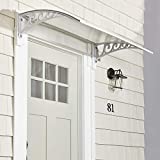 The Lakeside Collection Window Awning Or Front Door Canopy - Snow and Rain Blocker - White