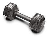 Weider 20 Lb. Cast Iron Hex Dumbbell, Black