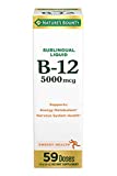 Nature’s Bounty Vitamin B12 5000 Mcg Sublingual Liquid, Cardiovascular Health & Cellular Energy Support, 2 Fl Oz (1 Count)