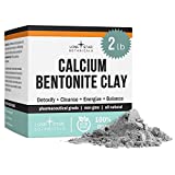 Calcium Bentonite Clay Healing Powder - Pure Organic Pharmaceutical, Better Than Food Grade - Face, Body & Hair Detox Mask, for Internal Use, Natural Mud Masks, Deep Pore Cleansing for Health & Beauty