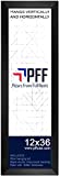 PictureFrameFactory 12”x36” Picture Frame | 1.25' Black MDF | Plexi Glass and Wire Hanging Hardware Included