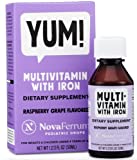 NovaFerrum YUM | Multivitamin with Iron for Infants and Toddlers | Multivitamin with Iron For Kids | Immune Support | Ages 4 & Under | Gluten Free Certified | Sugar Free | Raspberry Grape | 2 Fl Oz (50 mL)