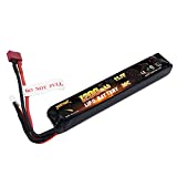NASTIMA 11.1V 1200mAh Airsoft Stick Battery, 3S 20C LiPo Battery Pack Compatible with Deans-T Connector for Airsoft Guns AK47, MP5K, MP5, Scar, M249, AUG, AEG