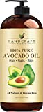 Handcraft Avocado Oil 16 fl. oz - 100% Pure and Natural - Hair Oil - Carrier Oil For Aromatherapy, Massage Oil, Body & Skin Moisturizer & Lubricant - Cold Pressed - Hexane Free
