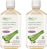 AloeCure Pure Aloe Vera Juice Grape Flavor 2x500ml Bottles, Acid Buffer, Certified Organic Aloe Processed Within 12 Hours of Harvest to Maximize Nutrients, No Charcoal Filtering-Inner Leaf