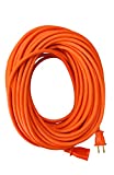 Coleman Cable 22098803 16/2 Vinyl Outdoor Extension Cord, Weatherproof, 16 Gauge, 10 Amp, 125 Volt, 100-Feet, Orange
