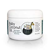 Baby Coconut Oil. Great for hair growth and skin - Cradle Cap Treatment , Eczema, Massage, Diaper Rash Guard - 8 fl. oz.