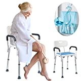 Medokare Premium Shower Chair for Inside Shower - Bath Chair and Medical Grade Shower Seat for Seniors, Elderly, Handicap & Disabled - Adjustable Support Bench w/ Back and Armrests for Bathtub