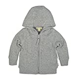 Burt's Bees Baby baby girls Sweatshirts, Lightweight Zip-up Jackets & Coats, Organic Cotton Hooded Sweatshirt, Heather Grey Quilted, 6 Months US