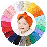 22 PCS Baby Headbands Soft Nylon Hairbands with Bows Girls Hair Accessories for Newborn Infant Toddler Kids Handmade