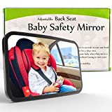 Baby Car Mirror Rear Facing Car Seat Mirrors Baby Car Monitor with Wide Crystal Clear View, Shatterproof, Easy Assembled, Easily Observe the Baby Move