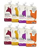 Serenity Kids 6+ Months Baby Food Pouches Puree Made With Ethically Sourced Meats & Organic Veggies | 3.5 Ounce BPA-Free Pouch | Variety Pack | 8 Count