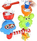 GOODLOGO Boy Bath Toys for Toddlers 1-3 Bathtub Toys for Toddler Age 1 2 3 4 Year Old Baby Bath Tub Toys for Kids Infant Water Toys Mold Free