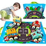 Car Toys for 1 Year Old Boy, Soft Baby Toys Set Pull Back Vehicle Car Set Birthday Gifts Toys for Baby Toddlers Age 1 2 3 Year Old