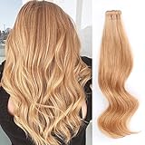 ABH AmazingBeauty Hair Semi-permanent Tape Attached Real Remi Remy Human Hair Tape in Extensions 50g 20pcs Skin Weft Tape Attached Invisible Seamless Strawberry Honey Caramel Blonde Color 27 18 Inch