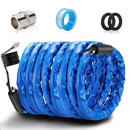 50FT Heated Drinking Water Hose for Rv Gardon Home with Energy Saving Thermostat,1/2' Inner Diameter Withstand Temperatures Down to-45°F-Lead and BPA Free (50FT)
